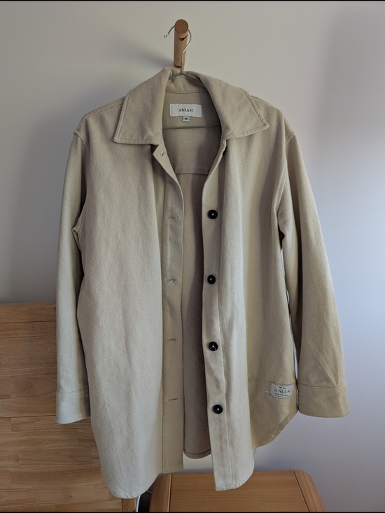 Anián Jackets & Blazers - Anian Beige Painters Coat Jacket
